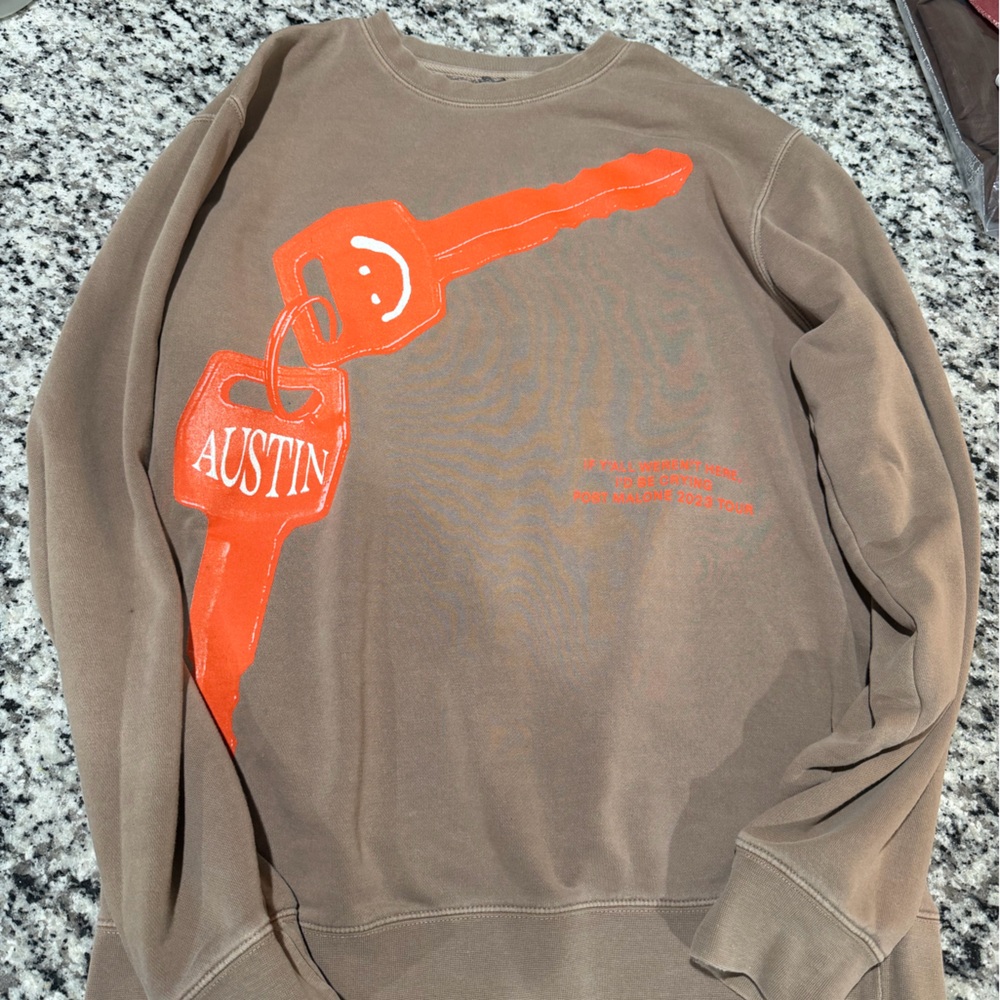 Post Malone Tour Sweater with Orange Key Design